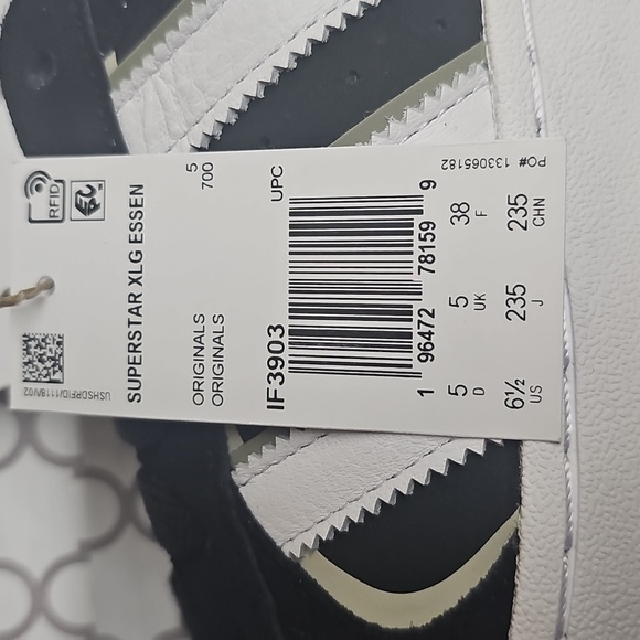 adidas Superstar XLG Essence Women's Shoes Core Black/Putty Grey/Cloud White - Picture 13 of 14